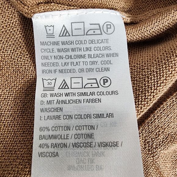 Isaac Mizrahi Live Womens Sweater Tank Sz 3X Brown Knit Ribbed Crew Neck A393431 - Picture 7 of 8